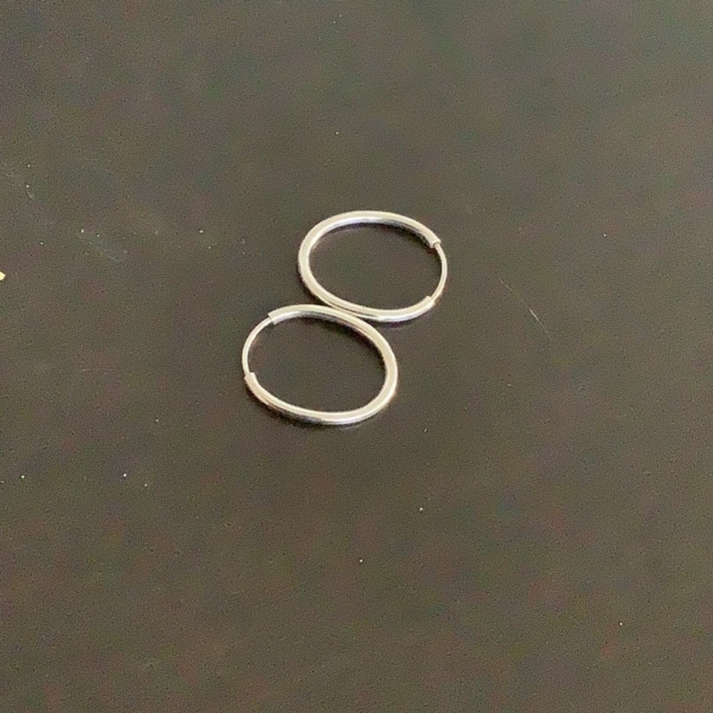 Sterling Hoops - Picture 4 of 4